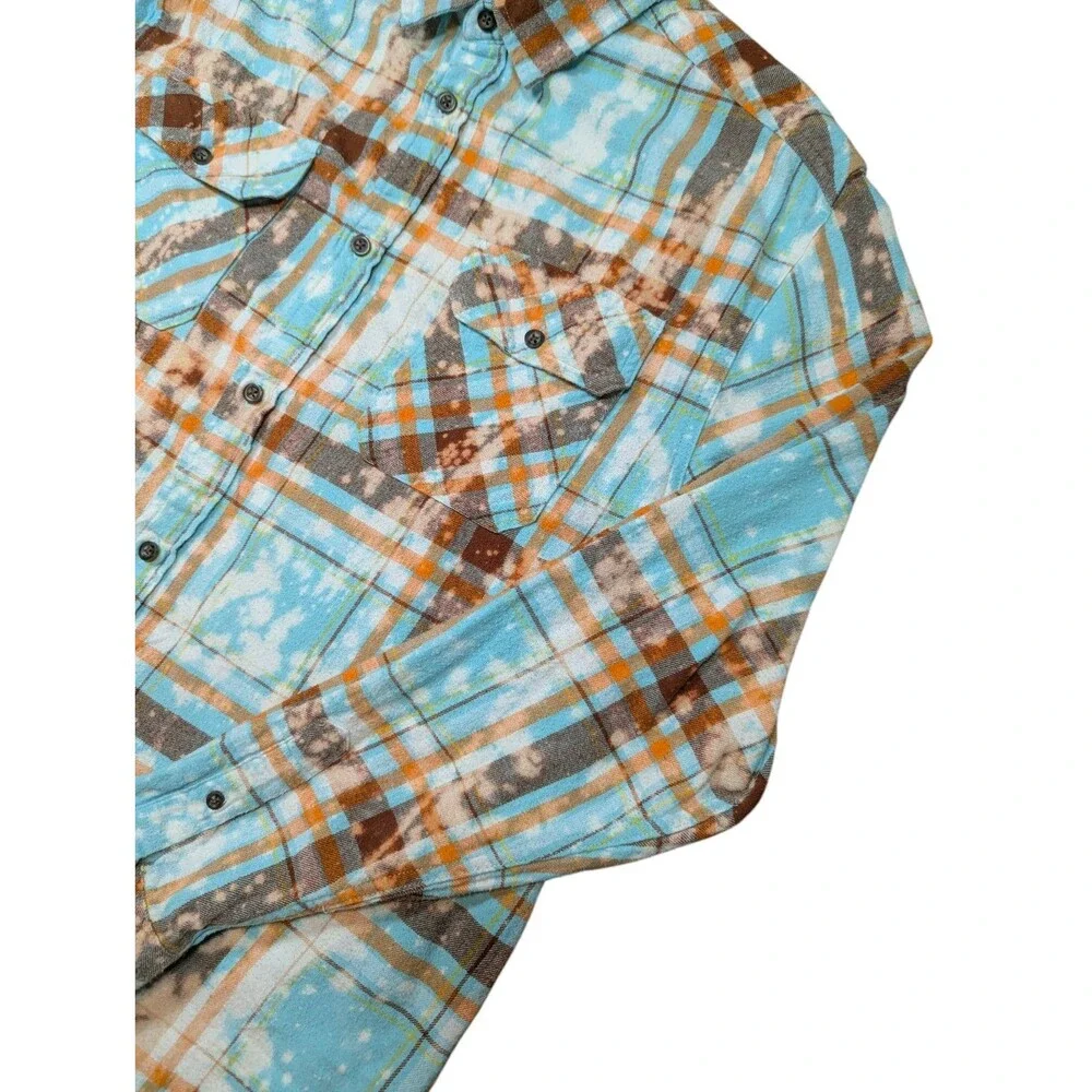 Angry Minnow Gator Girl Florida Flannel- Distressed Lake Tahoe Size XL Unisex - Picture 4 of 8